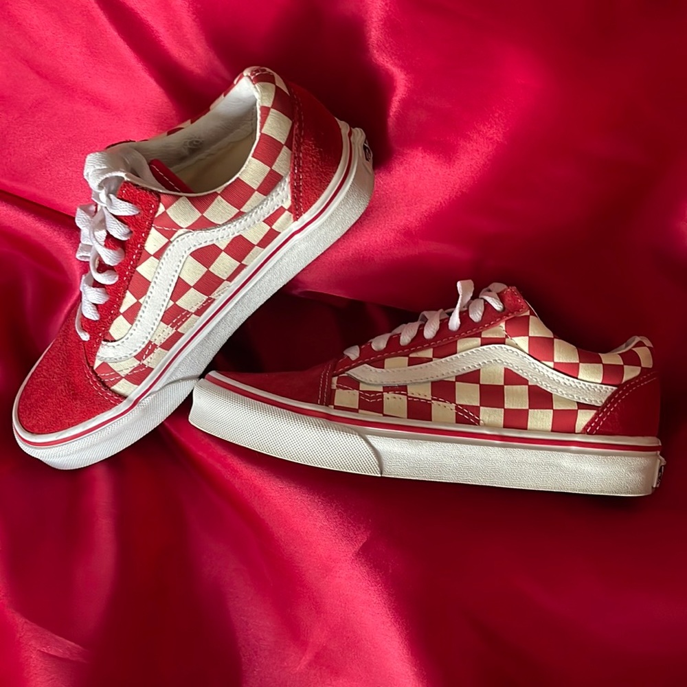 Vans red checkered